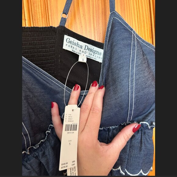 Anthropologie Denim Blue Maxi Dress - Picture 8 of 10